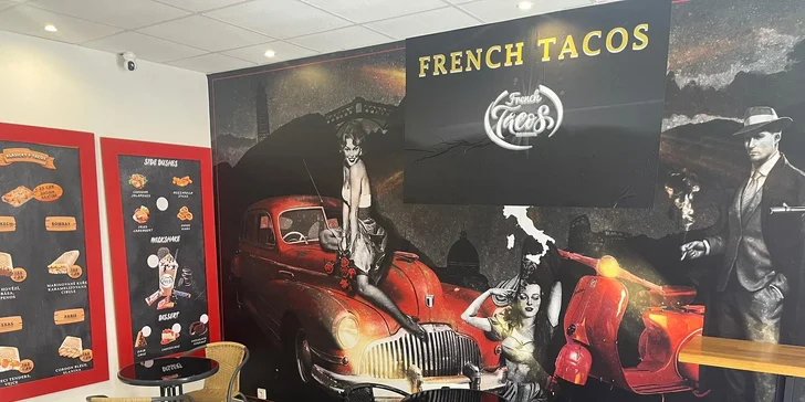 Střední french tacos pro jednoho i pár: maso, omáčky dle výběru