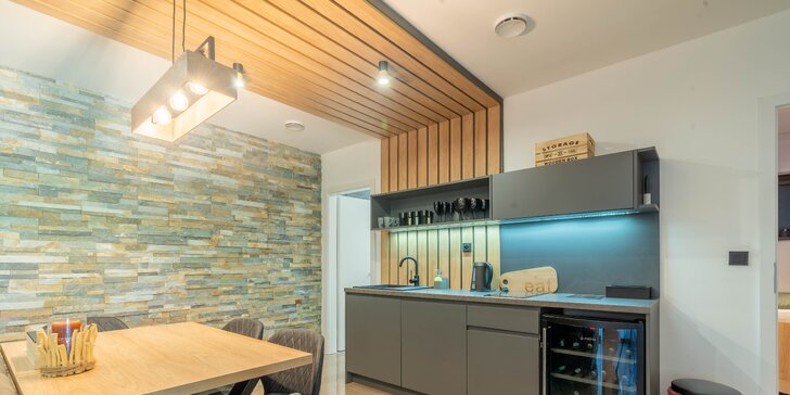 Designově zařízený dům s wellness jen pro vás: 2 ložnice, vířivka, sauna a kapacita až 6 osob