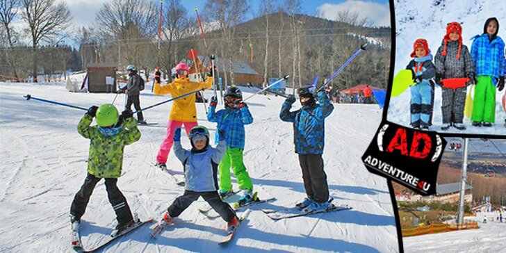 Jednodenní lyžařský kurz na Monínci pro děti