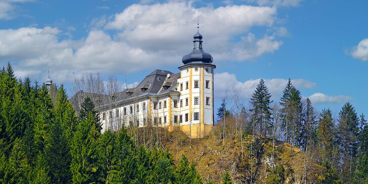Pobyt na zámku v Alpách: snídaně, saunový svět a možnost 1 noci zdarma, pobyt 2 dětí zdarma
