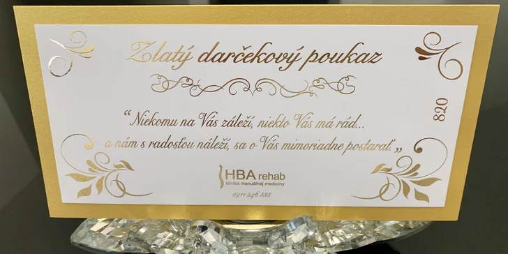Hľadáte darček? Doprajte blízkym zlatú darčekovú poukážku v hodnote 150 €. 