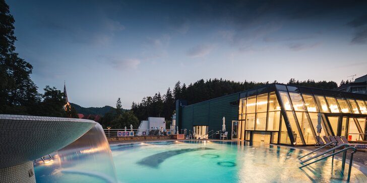 Slovinské Alpy: neomezeně termální bazény, polopenze a v hlavní sezóně pobyt pro 2 děti zdarma