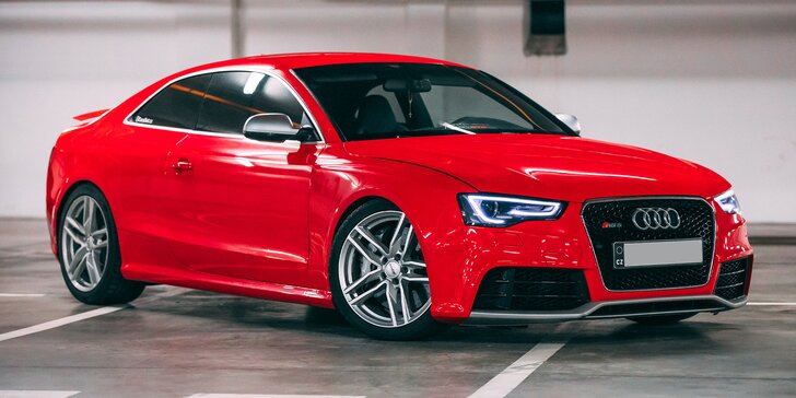 Zapůjčení sportovní Audi RS5 na 1, 3 nebo 5 hod. pro 1 osobu
