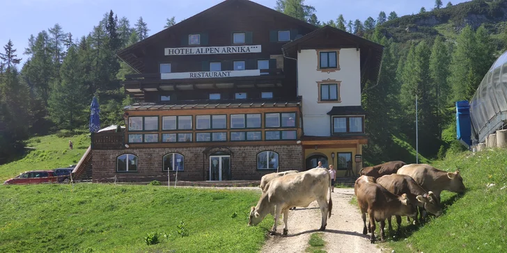 Dovolená v Alpách: horský hotel v blízkosti jezer, polopenze a welcome drink