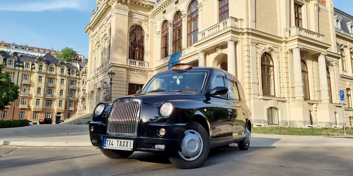 Vyhlídková jízda po Karlových Varech v londýnském taxi Black cab až pro 4 osoby