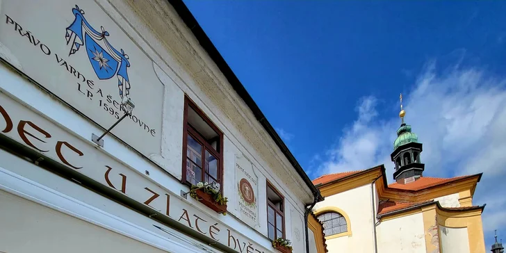 Až 1 500 Kč na vše U Zlaté hvězdy a v bistru N°4: steaky, mořské speciality, česká jídla i vinný bar
