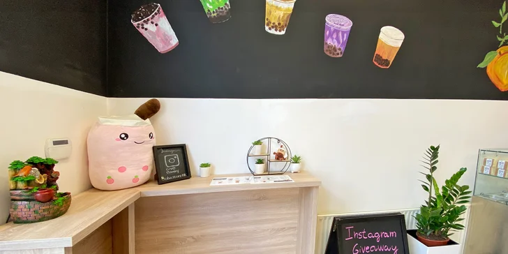 Jeden nápoj na výběr z celé nabídky: milk tea, matcha nebo fruit tea