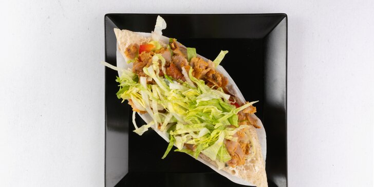 Velký kuřecí kebab nebo twister se sýrem, box s hranolky či šopský salát na odnos