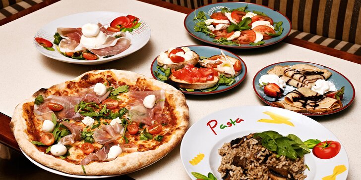 Degustační menu pro 2 osoby v italské restauraci na Smíchově