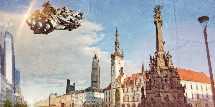 Exit Olomouc 2090: venkovní šifrovací hra ze sci-fi budoucnosti až pro 8 hráčů