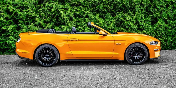 Brutální jízda s větrem ve vlasech: zapůjčení Fordu Mustang GT 5.0 V8 Cabrio na 12 či 24 hodin