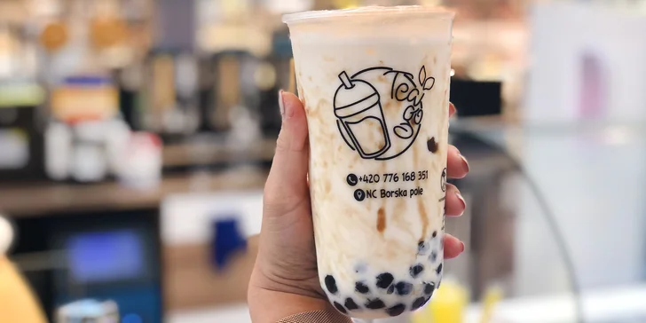 Velký ovocný či mléčný bubble tea i s toppingem dle výběru pro jedno či pár na Borech