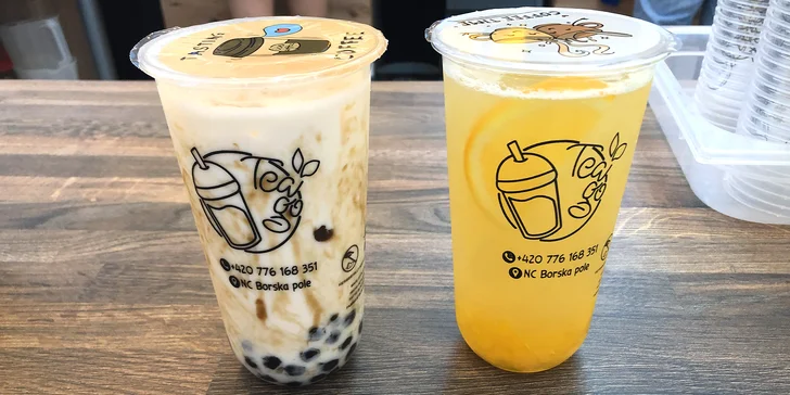 Velký ovocný či mléčný bubble tea i s toppingem dle výběru pro jedno či pár na Borech