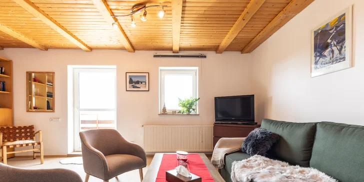 Jáchymov: apartmány s úchvatným výhledem na Krušné hory až pro 4 lidi