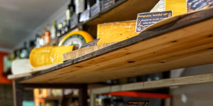 Vouchery do obchodu s delikatesami v Podolí: sýry, uzeniny, olivy, pečivo i vína a bio limonády