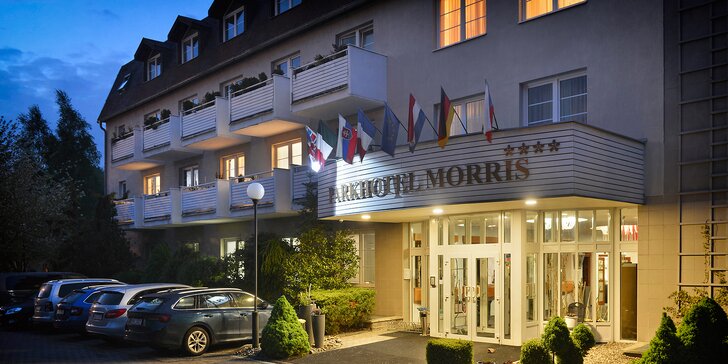 Park Hotel Morris ve sklářském ráji: ubytování s polopenzí, varianty s wellness i procedurami