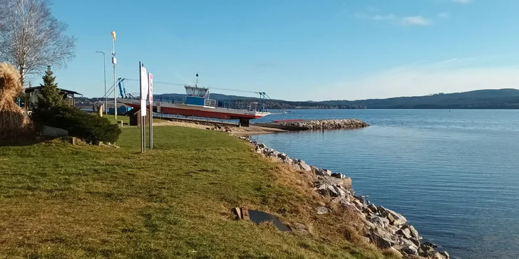 Apartmány v Horní Plané s výhledem na Lipno: venkovní posezení s grilem, infrasauna