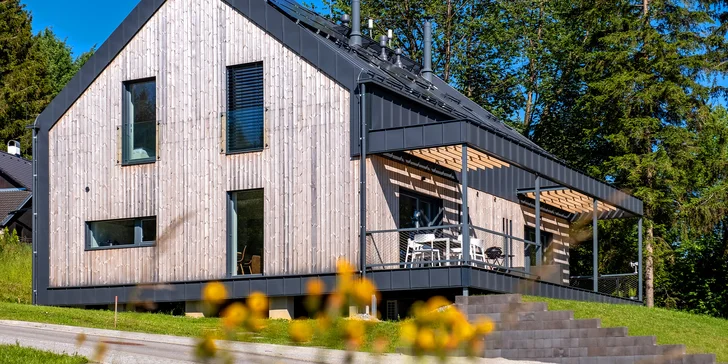 Moderní apartmán v přírodě u Lipna až pro 10 osob