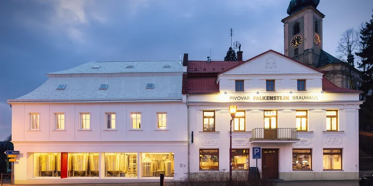 Ubytování v pivovaru v Českém Švýcarsku: bufetová snídaně i degustační pivní set