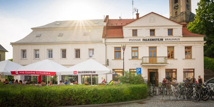 Ubytování v pivovaru v Českém Švýcarsku: bufetová snídaně i degustační pivní set