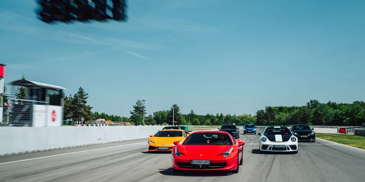 1–4 kola na polygonu v nadupaném supersportu Ferrari, Lamborghini či Porsche i jízda vlastním vozem