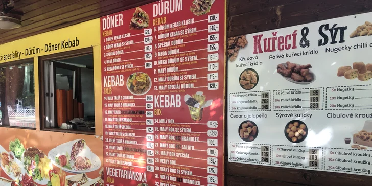 Dürum kebab s masem dle výběru i ovčím sýrem na Lukách