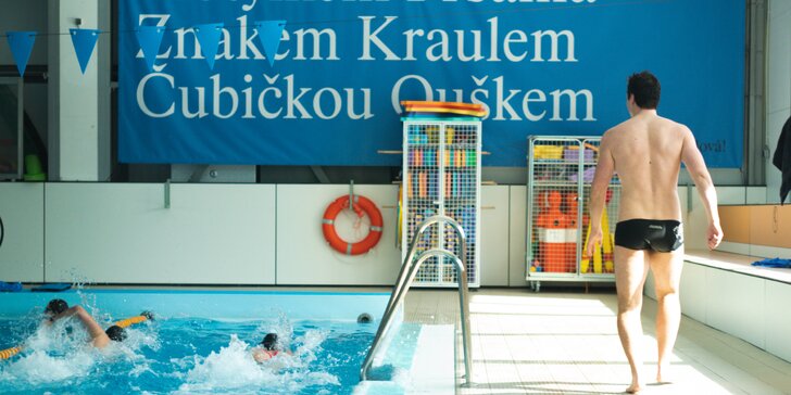 Individuální lekce plavání pro 1–2 začátečníky, pokročilé, dospělé i děti