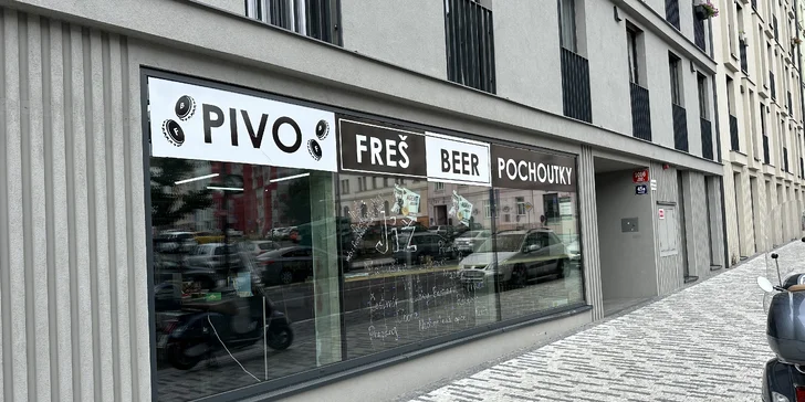 Otevřený voucher na 300 či 500 Kč na jakékoliv točené pivo či nealko z pivotéky Freš Beer