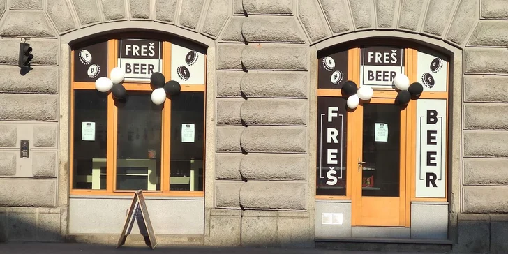 Otevřený voucher na 300 či 500 Kč na jakékoliv točené pivo či nealko z pivotéky Freš Beer