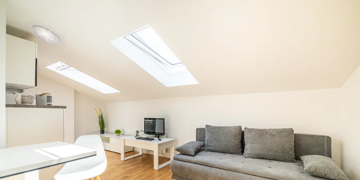 Pohoda v centru Prahy pro 2–4 osoby: moderní apartmány s kuchyňkou