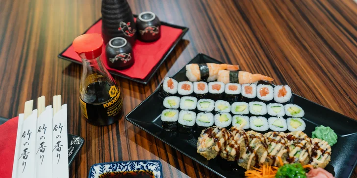 Sushi sety s 26 až 85 kousky: maki, nigiri a další rolky s rybami i zeleninou