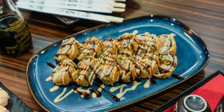 Sushi sety s 26 až 85 kousky: maki, nigiri a další rolky s rybami i zeleninou