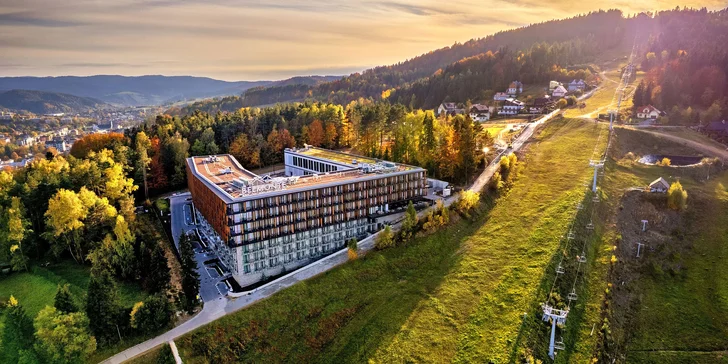 5* hotel v Krynici-Zdrój: snídaně či polopenze, neomezený wellness a pokoje s krásným výhledem