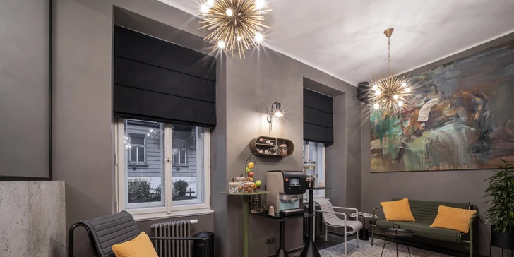 Pobyt v novém designovém hotelu v Karlíně: snídaně do postele i privátní wellness