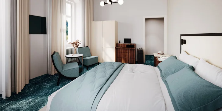 Samoobslužný hotel v Karlových Varech v centru lázeňské zóny, pár metrů od Vřídla