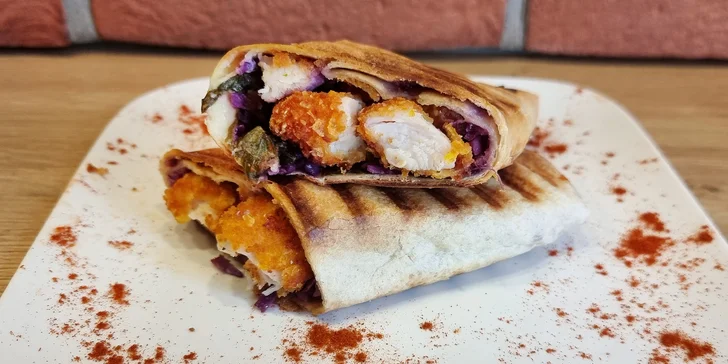 Malý či velký wrap s kuřecími stripsy na odnos s sebou pro 1 i 2 osoby