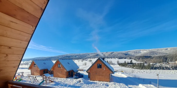 Luxusní chata v Kladské kotlině až pro 8 osob: kuchyňka, gril i sauna