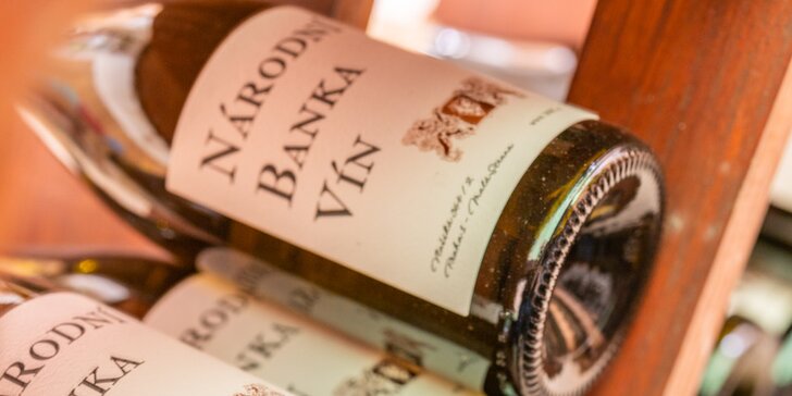 Ochutnávka klasických nebo archivních moravských vín a tapas v Národní Bance Vín pro dva