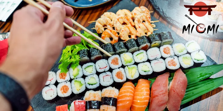 Sushi sety s 26 až 85 kousky: maki, nigiri a další rolky s rybami i zeleninou