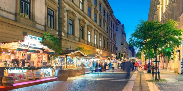 Do Budapešti vlakem: víkend s návštěvou vánočních trhů a 2 noci v hotelu
