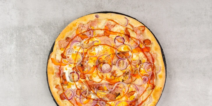 Italská pizza o průměru 33 cm: výběr ze 14 druhů podle tradičních receptur