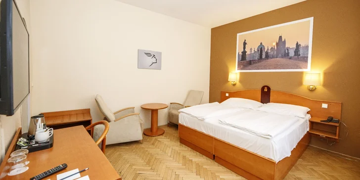 Pohodová dovolená v Praze: ubytování se snídaní pro 2 až 4 osoby