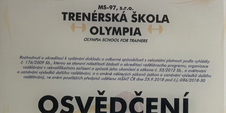 Osobní lekce s profesionálním trenérem v centru Prahy i se základy stravování