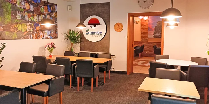 Voucher až na 1000 Kč na jakákoliv jídla i nápoje v asijské restauraci Sunrise