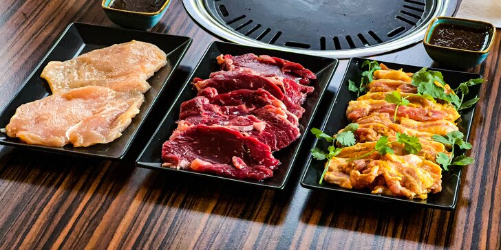 Ugrilujte si korejské BBQ: mořské plody, hovězí, kuřecí i vepřové, zelenina a příloha