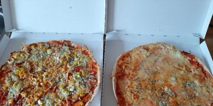 1 nebo 2 pizzy podle výběru na odnos s sebou