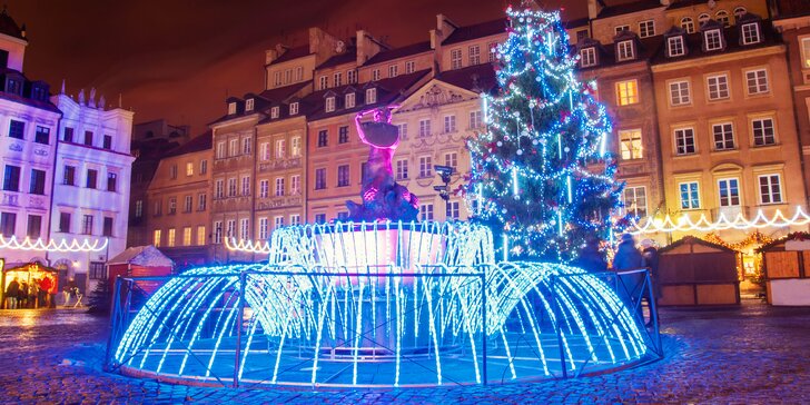 Prodloužený poznávací víkend ve Varšavě s návštěvou vánočních trhů: vlak a 2 noci v hotelu se snídaní