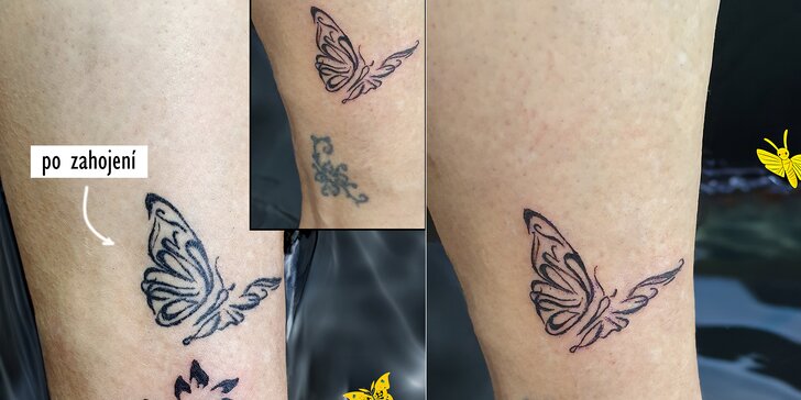 Nové tetování černou barvou o rozměru až 10 x 10 cm v centru Prahy