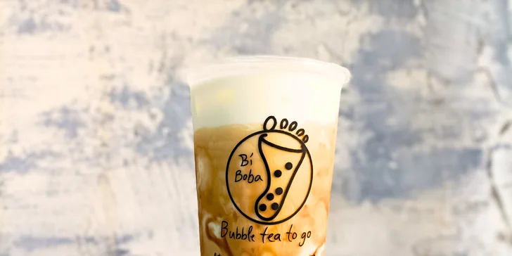 Malý nebo velký bubble tea s toppingem podle výběru pro 1 nebo 2 osoby
