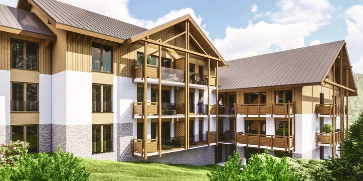 Świeradów-Zdrój: krásné nové apartmány, moderní wellness a snídaně, přímo u sjezdovky